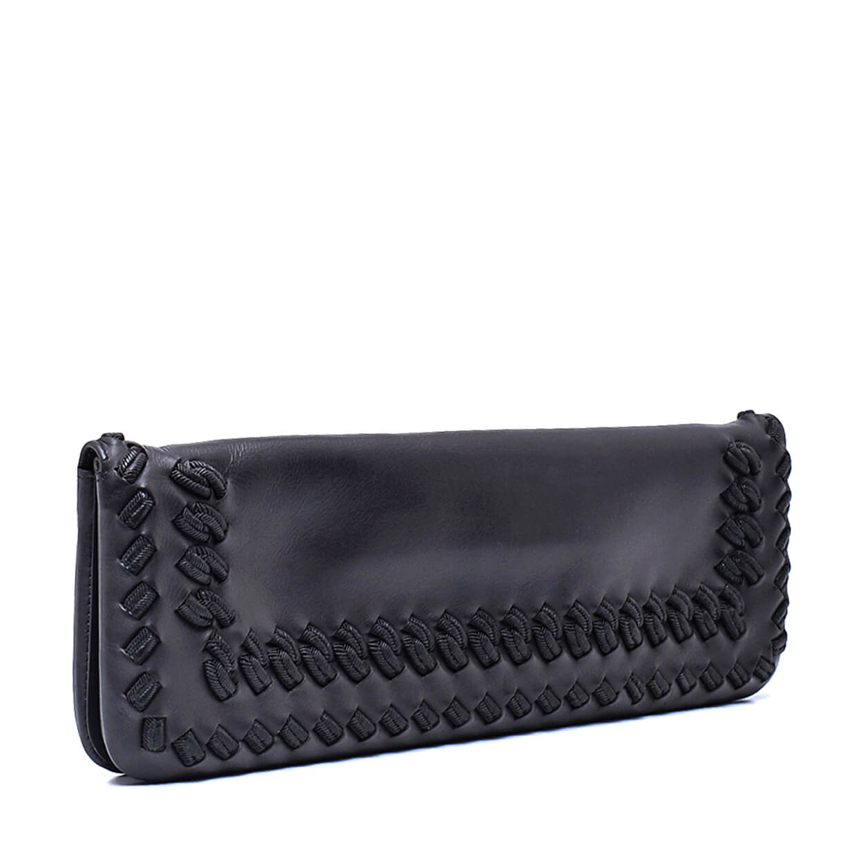 Bottega Veneta - Grey Intrecciato Leather Long Clutch 